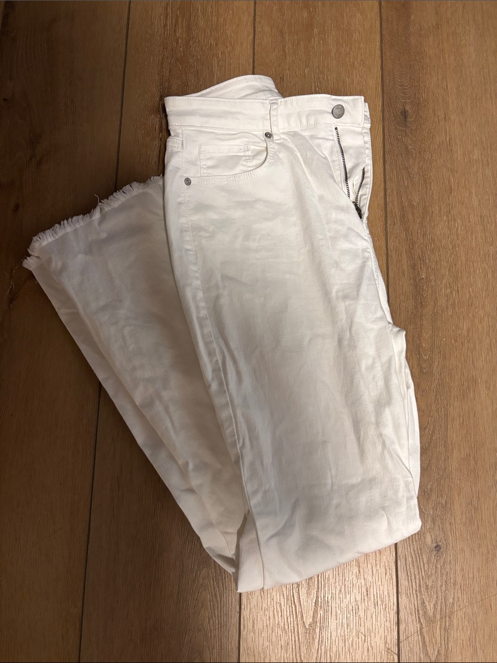 LOFT White Boot Cut Jeans